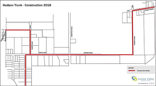 Hudson Trunk Construction Project Map