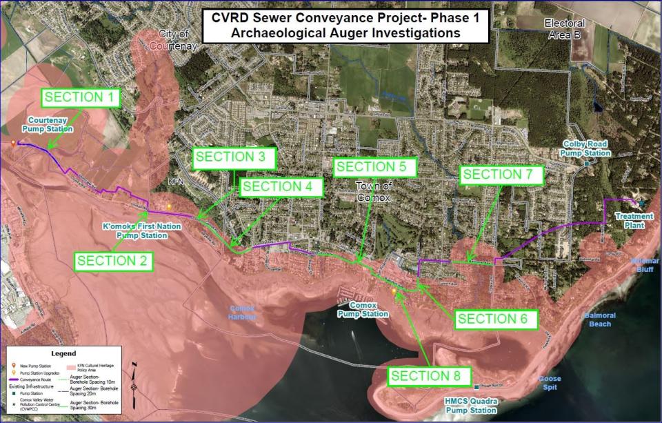 Map of Drilling Along Sewage Conveyance Route